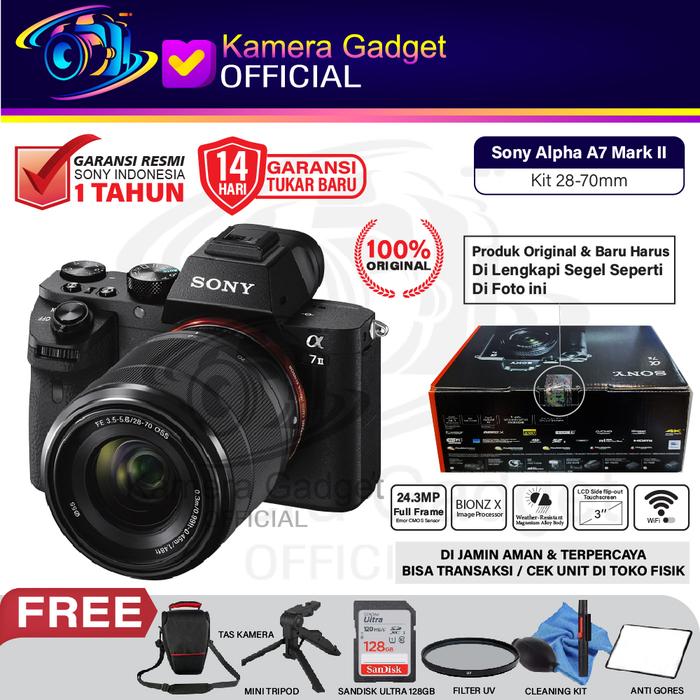 Gambar SONY ALPHA A7II KIT 28-70MM - ALPHA 7 MARK II - A7II - A7 MARK 2 Ori - KIT LENSA, PAKET A STANDAR dari Kamera Gadget Official undefined Tokopedia