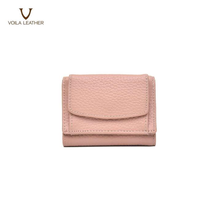 Gambar Dompet Wanita 3fold Kulit Asli Voila Maia - Pink dari Voila Leather undefined Tokopedia