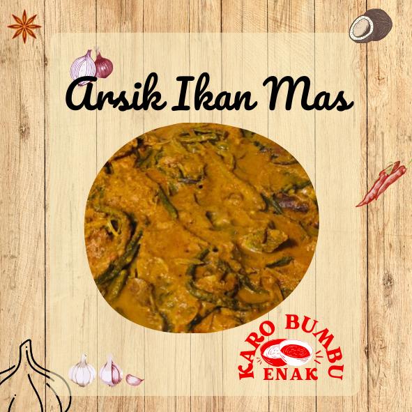 Bahan-bahan bumbu Ikan Mas Arsik dalam wadah kayu