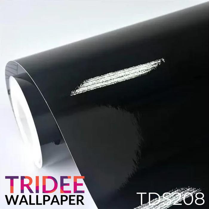 Gambar Stiker Dekorasi Kayu Marmer Meja Furniture Dapur Wallpaper | TRIDEE - Hitam Glossy dari Tridee Wallpaper undefined Tokopedia