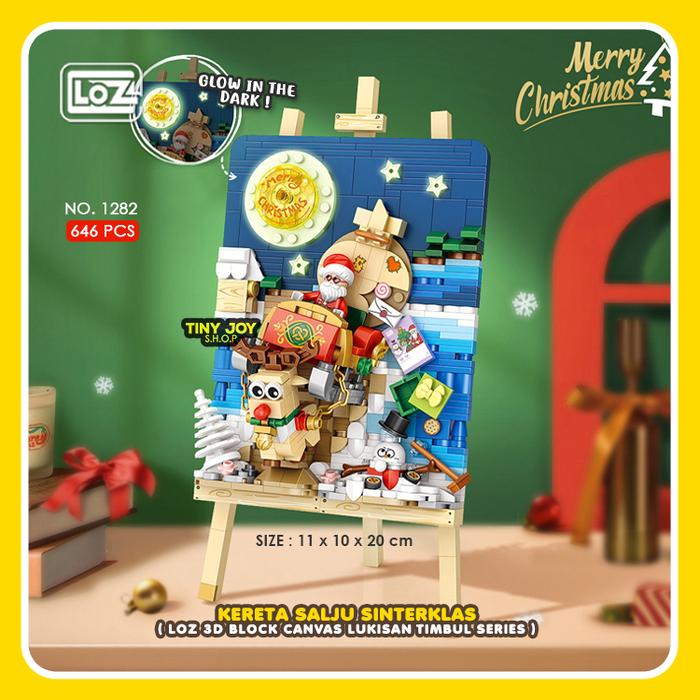 Gambar LOZ Mainan Balok Susun LUKISAN BRICKS Mini Block Christmas Natal Kucing Cat Edukasi Anak Kado Puzzle - (SANTA 1282) dari Tiny Joy Shop undefined Tokopedia