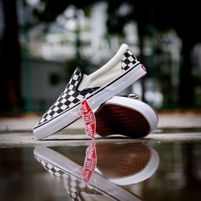 Jual Sepatu Vans Classic Slip On Checkboard 100% Original 37