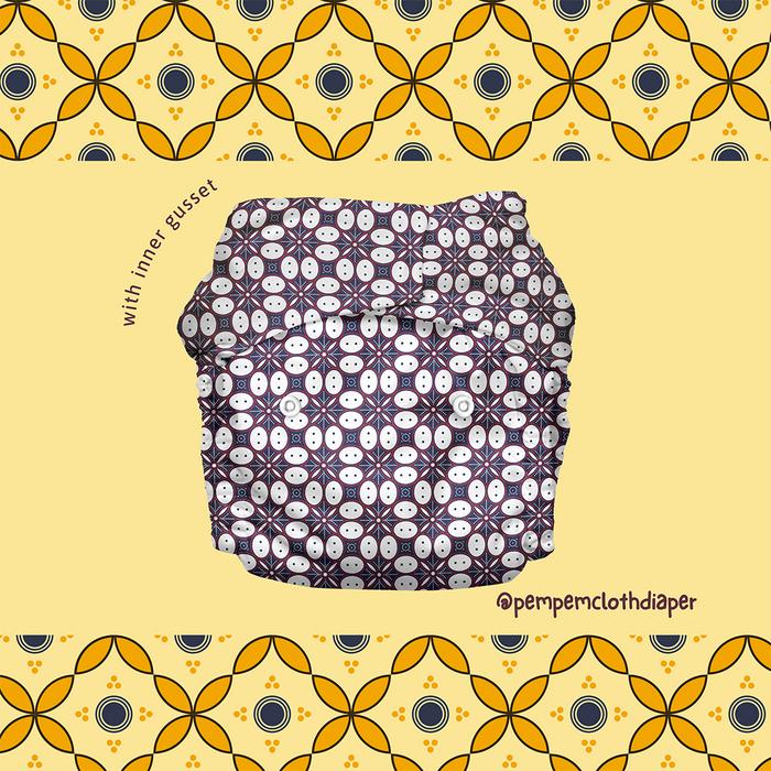 Gambar Popok kain bayi cuci ulang clodi klodi cloth diaper pempem motif BTK02 - Velcro dari EPSILON stores_NEW undefined Tokopedia