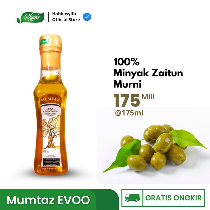 Gambar Minyak Zaitun Mumtaz Herbal Ekstra Virgin Olive Oil 350 Ml Original - MUMTAZ 175ML dari HabbaSyifa Official undefined Tokopedia