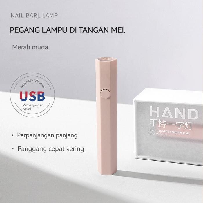 Gambar Hexagonal UV Nail Lamp Portable / Lampu UV Aksesoris Nail Art 9 Watt - Merah Muda dari abmamashop undefined Tokopedia