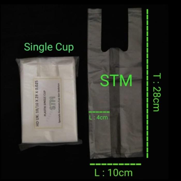 Gambar Kantong Plastik Single Cup /kresek take away utk 1 gelas - Single Cup dari CHAZONE-STM undefined Tokopedia