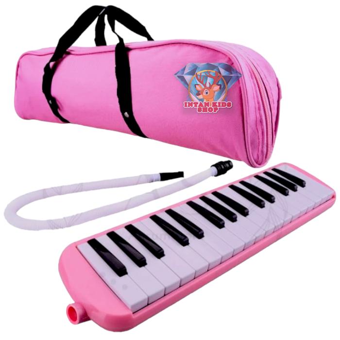 Gambar MAINAN ALAT MUSIK TIUP EDUKASI PIANIKA SET PREMIUM TAS Toys - Merah Muda, Bubblewrap dari Intan Kids Shop undefined Tokopedia