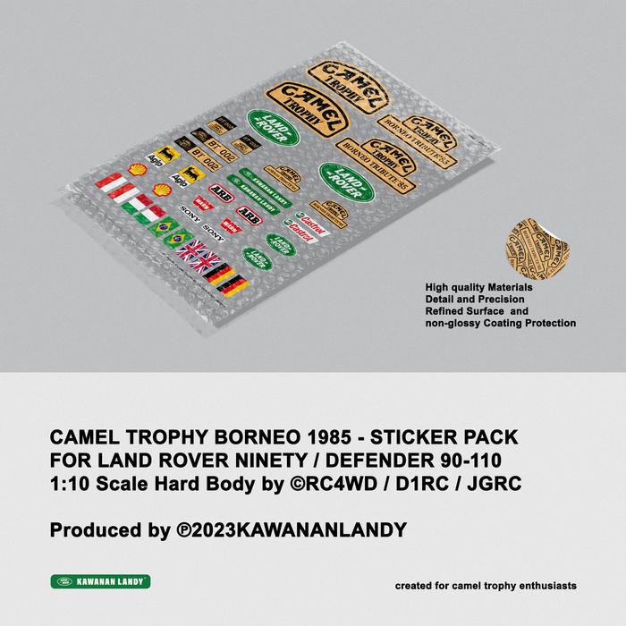 Gambar STICKER CAMEL TROPHY RC ADVENTURE 1/10 LAND ROVER D90 D110 SERIES - Camel Trophy dari kamikirastudio undefined Tokopedia