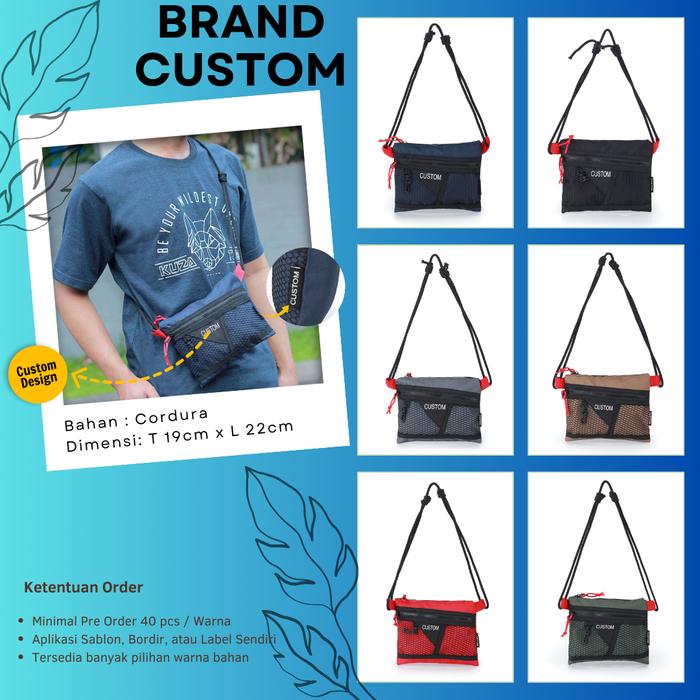 Gambar Custom Gambar Tulisan Tas Selempang Pria Sling Bag Slempang Slingbag - Model 4 dari KUZATURA_NEW undefined Tokopedia