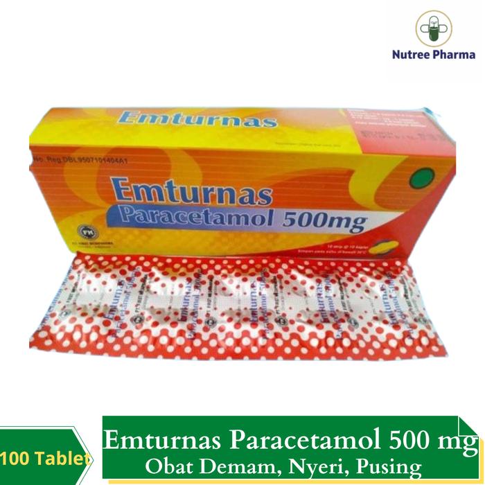 Gambar Emturnas Tablet - Paracetamol 500 mg - Obat Demam, Nyeri, Pusing dari NutreePharma undefined Tokopedia