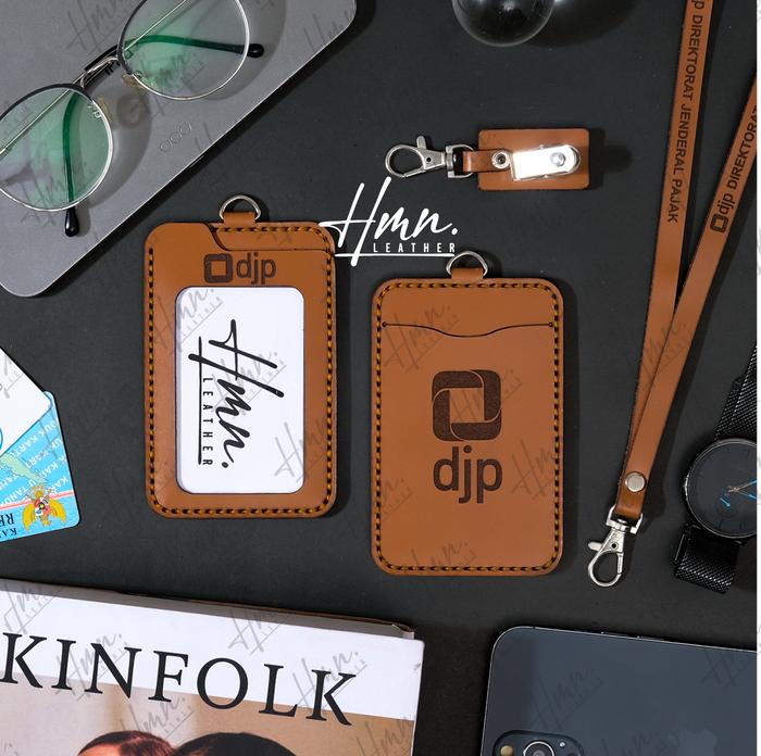Gambar Id card holder kulit / gantungan id card kulit murah model 3 lapis - TAN, POLOS dari hmnleatherr undefined Tokopedia