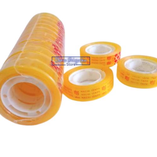 Gambar Isolasi Bening Kado / Isolasi / Lakban Kecil Nachi 1/2 Inchi / Satuan - Gold Tape dari Dunia Belajarku undefined 4 Tokopedia