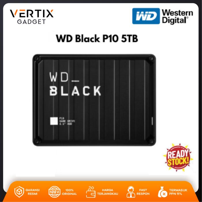 Jual WD Black P10 5TB Game Drive Hardisk Eksternal Gaming Kota