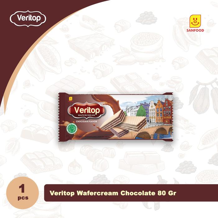 Gambar VERITOP WAFER CREAM 80 GR - Coklat dari Sanfood Official Store undefined Tokopedia