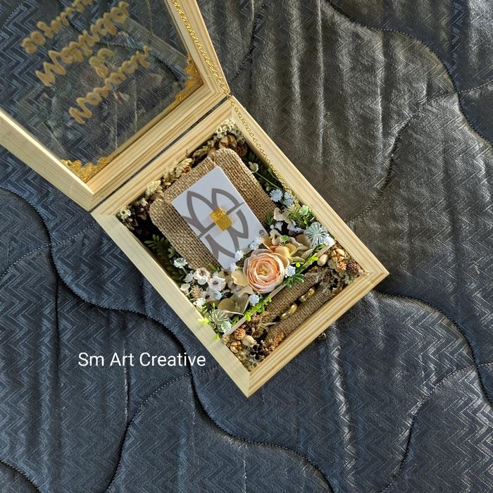 Gambar emas antam kotak kayu box akrilik seserahan Pernikahan - Model 10 dari Smart Creative_NEW undefined Tokopedia