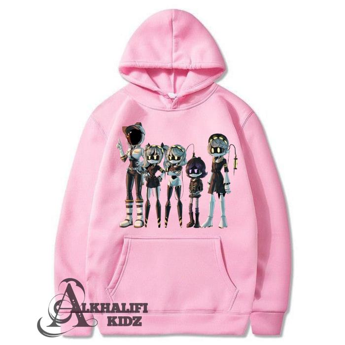 Gambar Hoodie Jaket Anak MURDER DRONES Unisex Free Nama - Pink, M dari Bag Store Bandung undefined Tokopedia
