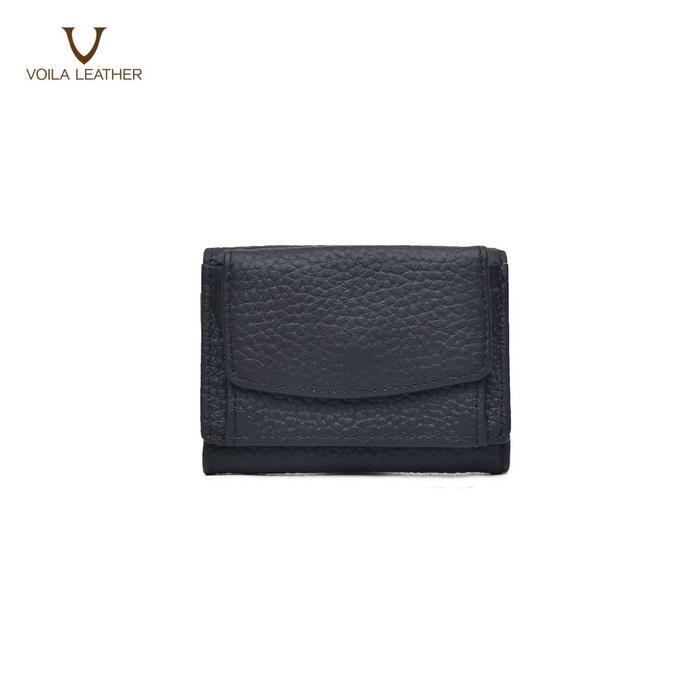 Gambar Dompet Wanita 3fold Kulit Asli Voila Maia - Black dari Voila Leather undefined Tokopedia