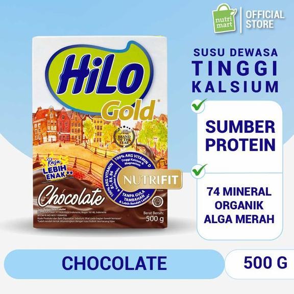 Gambar HiLo Gold Chocolate 500gr - Susu Tinggi Kalsium Rendah Lemak - BPOM dari Albiruni Official undefined Tokopedia