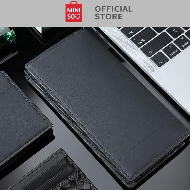 Gambar DISKON MINISO DOMPET PRIA COWOK LIPAT BESAR PANJANG WALLET KULIT - Hitam dari sambalmaknyus undefined Tokopedia