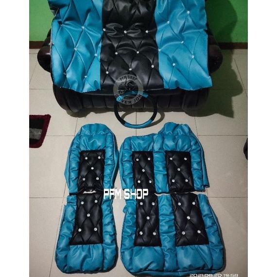 Gambar Best Cover seat full interior mobil truk canter ragasa dyna / dutro ( - BiruToskaHitam, Canter dari Darian Auto undefined Tokopedia