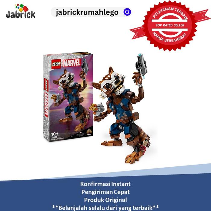 Gambar LEGO 76282 Marvel Rocket & Baby Groot, Guardians of the Galaxy dari Jabrick Rumah LEGO undefined Tokopedia