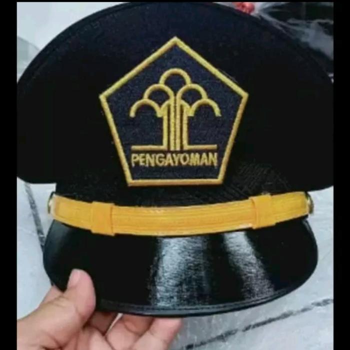 Gambar TOPI PET PDU PENGAYOMAN HONORER PUTRA TOPI PET PDU KUMHAM HONORER PRIA - Lis kuning, 60 dari toko alvito shop undefined Tokopedia