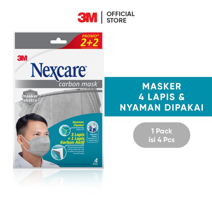 Gambar 3M Nexcare Carbon Mask, 95% Menyaring partikel airbone, 1 box - 1 Pack dari 3M Indonesia Official undefined Tokopedia