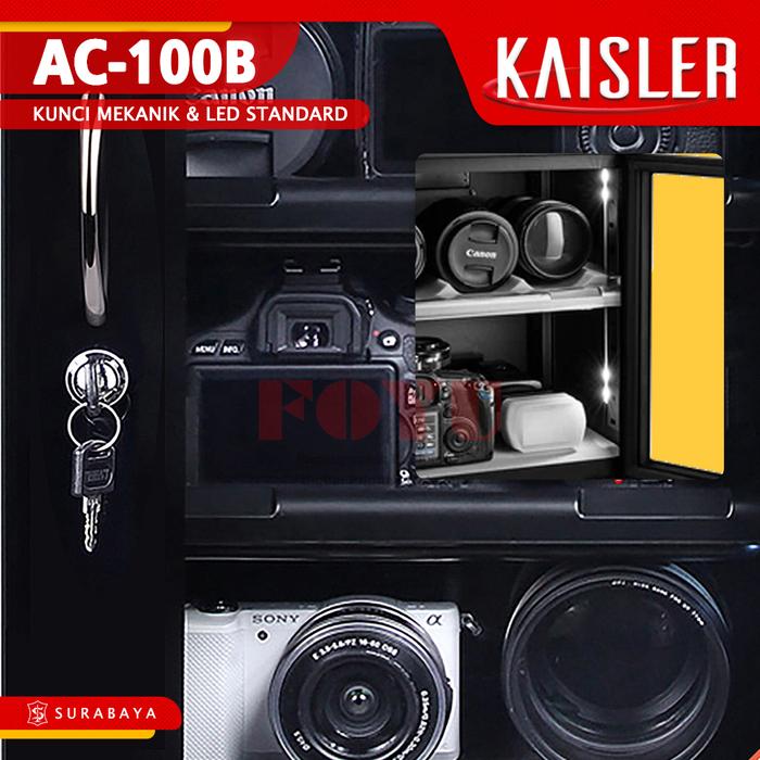 Gambar Kaisler AC-100B Dry Box Drybox Cabinet Lemari Kering Simpan Kamera 100L Liter Pin Password Fingerprint Lampu LED Sensor Hand Sweep - Mekanik-Standar, Tanpa Peti Kayu dari Foyu Photo undefined Tokopedia