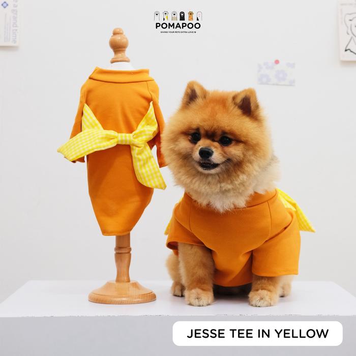 Gambar POMAPOO - Baju Kucing dan Baju Anjing Jesse Tee dan Jessy Dress - JESSE YELLOW, S dari Pomapoo undefined Tokopedia