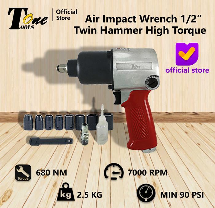 Gambar Perkakas Bengkel Air Impact Wrench 1/2" Kit Set (Alat Buka Kompressor) dari Perkakas Bengkel Mobil undefined Tokopedia