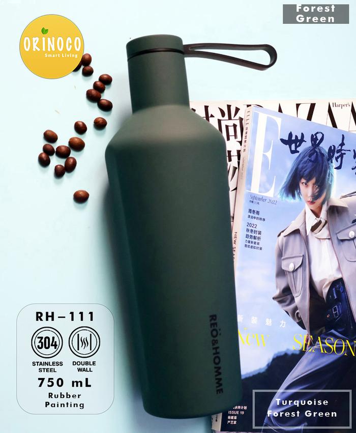 Gambar Orinoco Botol Minum Stainless RH-111 Ruber Printing 750ML Vaccum Flask - Hijau dari Orinoco Indonesia Grosir undefined Tokopedia