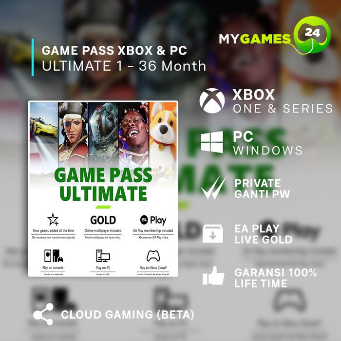 Xbox One Xcloud Windows 10 Game Pass Ultimate 16 Bulan For Xbox