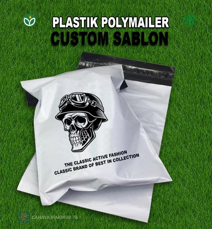 Gambar Plastik Polymailer 25x35 cm custom Sablon Logo Free Design - Putih, 200 pcs dari CAHAYA MAKMUR 76 undefined Tokopedia