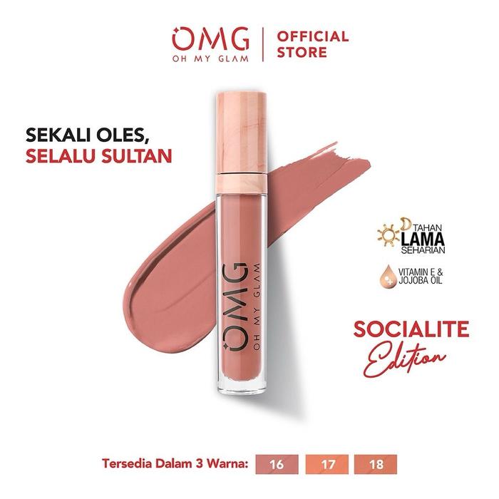 Gambar Oh My Glam Matte Kiss Lip Cream Socialite Edition 16 ELEGANT dari ACIKOSMETIK undefined Tokopedia