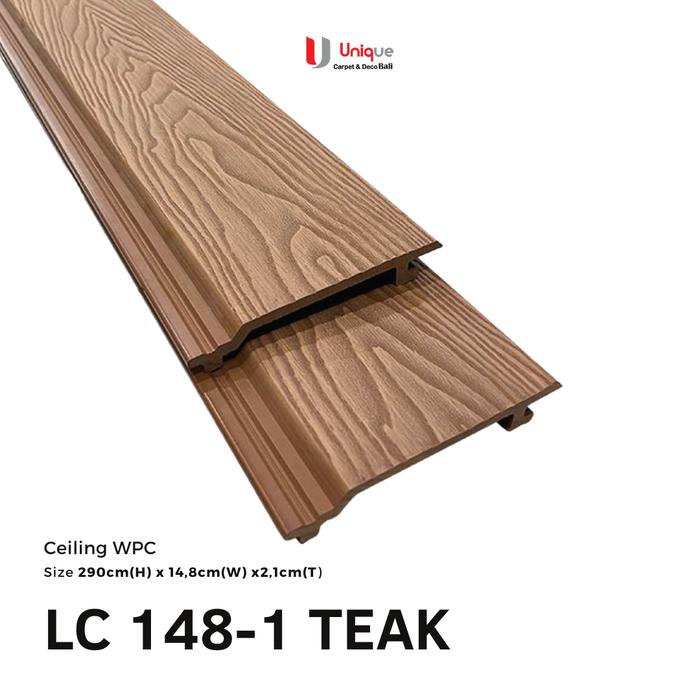 Gambar WPC Plafon Laiv Outdoor / Ceiling WPC / Wood Panel WPC Dinding Outdoor - LC 148-1 teak dari Unique Carpet Deco Bali undefined Tokopedia