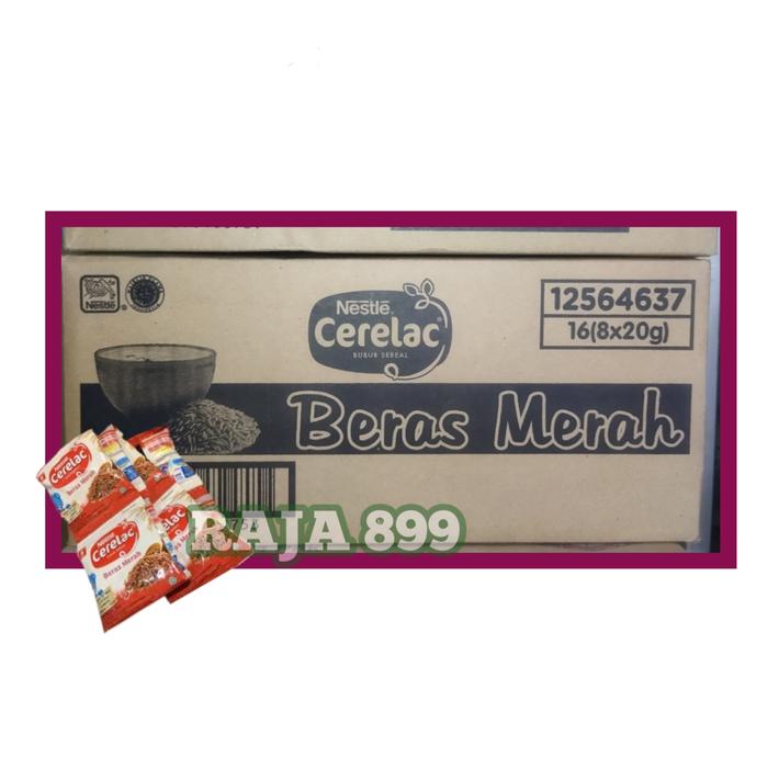 Gambar CERELAC SACHET BERAS MERAH/KACANG HIJAU DUS ISI 16 RENCENG (8X20GR) - Kacang Hijau dari Raja 899 undefined Tokopedia