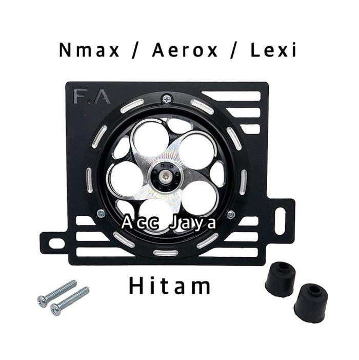 Gambar Paket Cover Spinner Plus Breket Dudukan Radiator Spinner Full CNC Nmax - Hitam, Nmax/Aerox/Lexi dari Accjaya Motorshop undefined Tokopedia