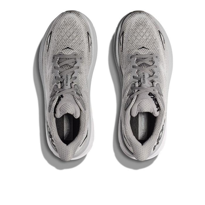Gambar Hoka Clifton 9 Wide Men's Road Running Shoes Grey White - Grey, 40 dari Dagelstore.id undefined Tokopedia