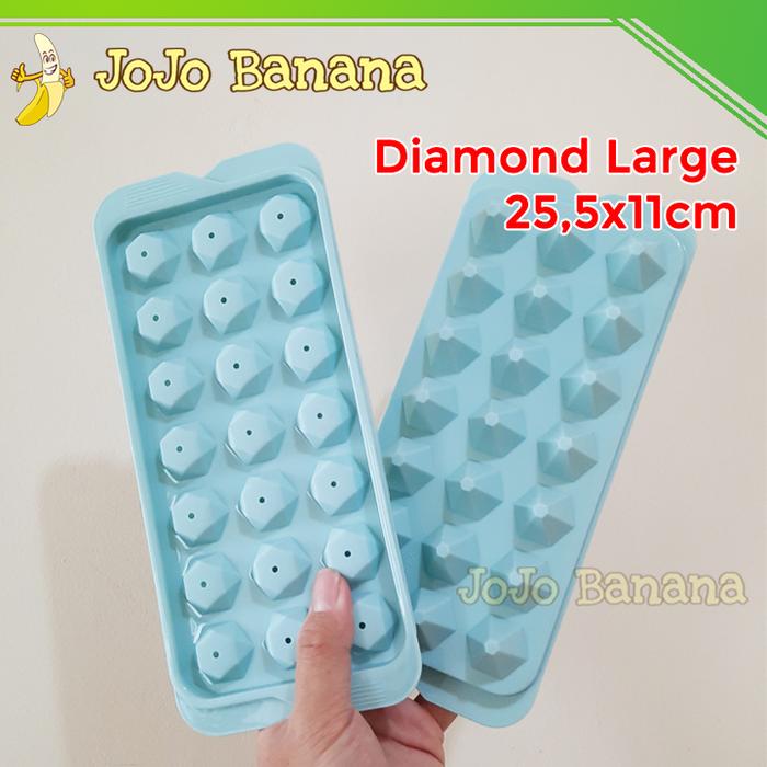 Gambar Cetakan Es Batu BERLIAN 21 Slot / DIAMOND ICE CUBE Tray Jelly Pudding - Ice Ball 4 dari Jojo Banana undefined 5 Tokopedia