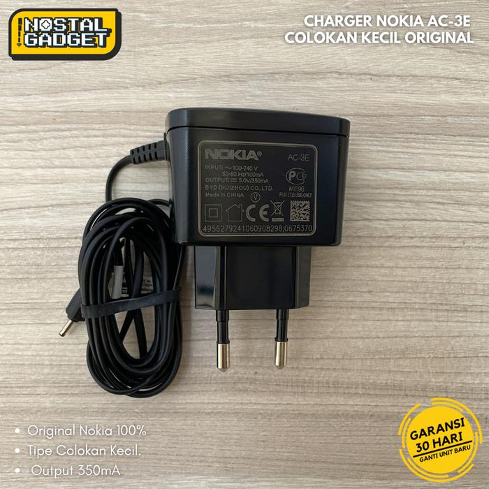 Gambar Charger Nokia Kecil AC-15E N70 N73 N82 N95 E63 E71 E72 E90 Original - AC-3E dari nostalgadget undefined Tokopedia