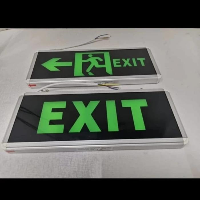 Gambar Lampu exit led arcylic / lampu darurat / emergency lampu sign - EXIT KACA, TULISAN EXIT dari central led lighting undefined Tokopedia