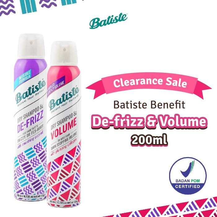 Gambar [CLEARANCE SALE] Batiste Benefit Dry Shampoo Kemasan Lama 200ml - Benefit DeFrizz dari Era Official Store undefined Tokopedia