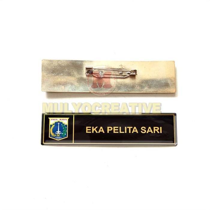 Gambar PAPAN NAMA PEMPROV DKI JAKARTA NAMETAG - NAME TAG CUSTOM LOGO JAKARTA - Tipe 2 Peniti dari Mulyocreative co id undefined Tokopedia