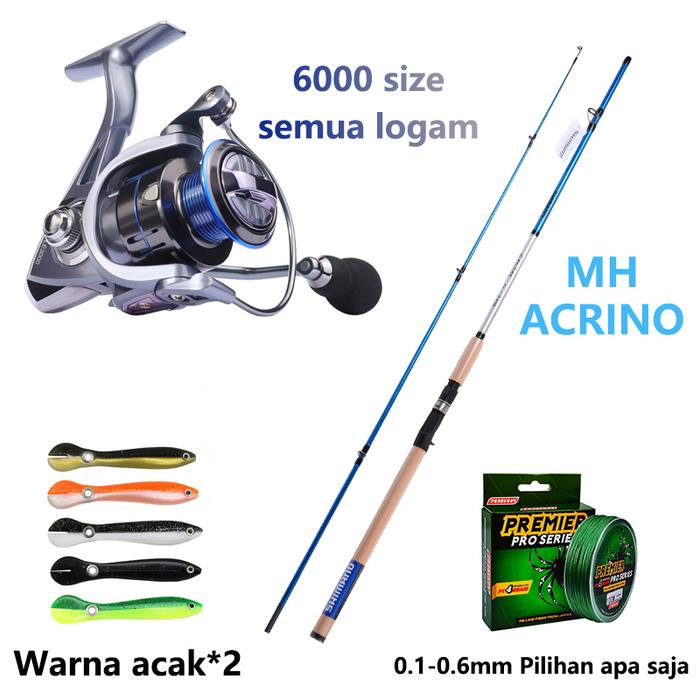 Gambar Set alat pancing shimano joran carbon reel metal CNC mancing sungai BC - 6000, 2.1M/7kaki dari PURE FISHING undefined Tokopedia