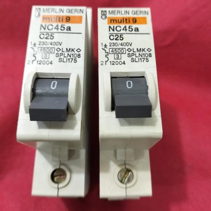 Gambar MCB Merlin Gerin Multi9 NC45a C25 25A 1P NC 45a Circuit Breaker 12004 dari Niaga Abadi Kenari undefined Tokopedia