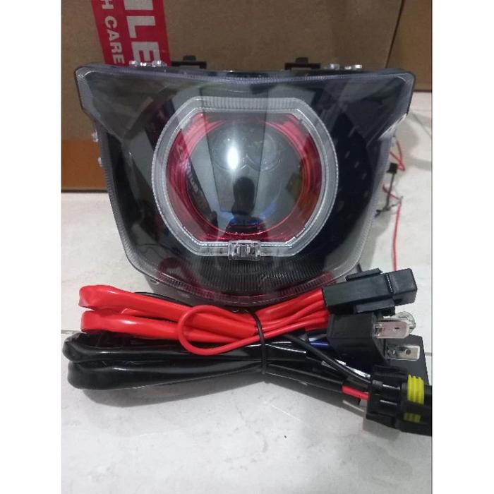 Gambar Reflektor Jupiter MX KING V1 Set biled turbo SE dobel laser - Soket dan Relay, V1 dari Grosiran_Polosan undefined Tokopedia