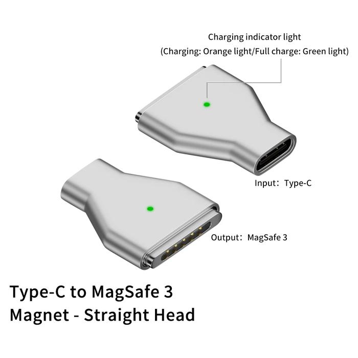 Gambar 140W USB Type C PD to Magsafe 3 Magnetic Plug Magsafe3 Adapter MacBook - T1-Straight dari AinWare undefined Tokopedia