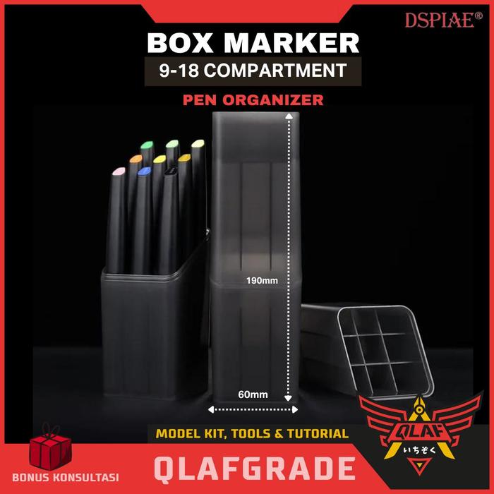 Gambar Kotak penyimpanan 18 Marker Pen Organizer box model kit gundam tool dari Wahkhilaf undefined Tokopedia