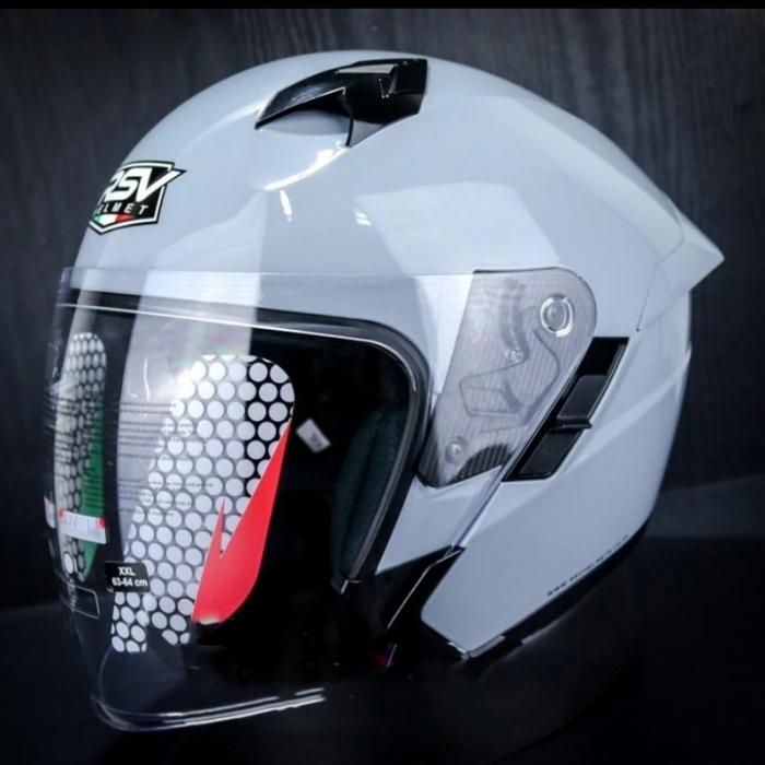 Gambar HELM RSV SV300 SOLID MODERN GREY DOUBLE VISOR PAKET GANTENG - MODERN GREY, M dari jodoh Helmet undefined Tokopedia