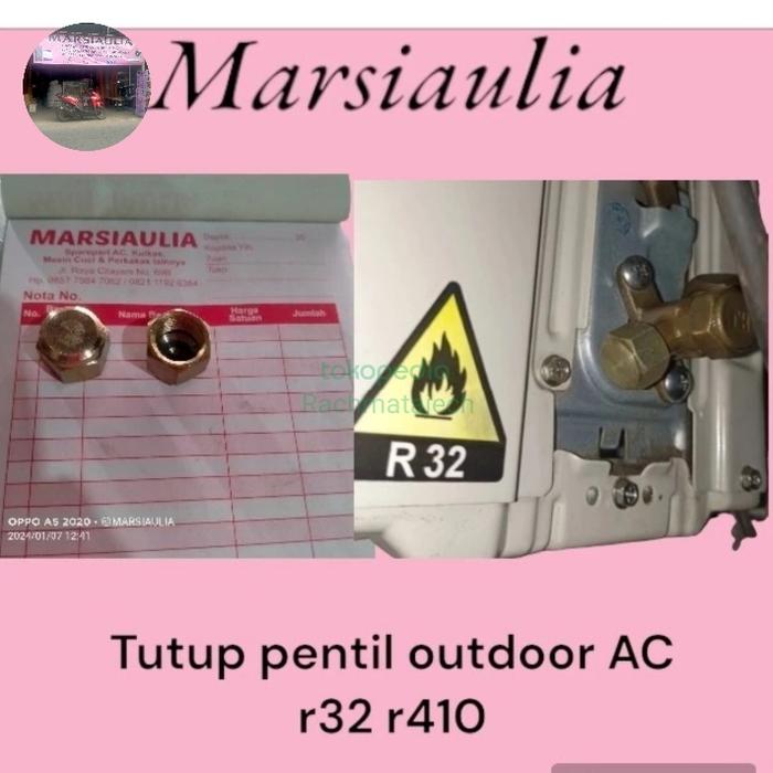 Gambar Tutup pentil outdoor AC r32 r410 dari RachmatAjech teknik undefined Tokopedia
